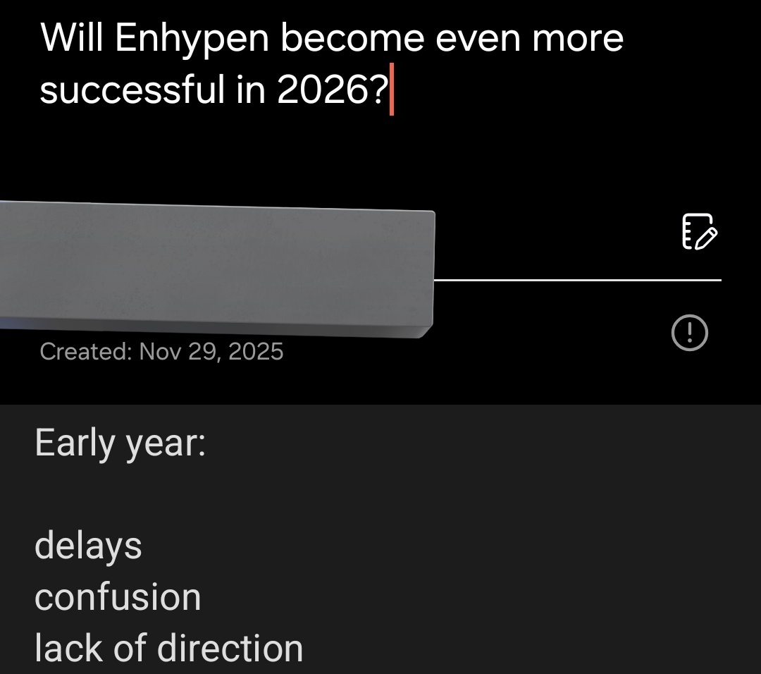 dumpacc82516576's tweet photo. Engenes, take this w/ a grain of salt and read this. I have been doing tarot for years now and all of my prediction has been accurate. This was created on Nov 29, 2026. Enhypen is always 7. 
A thread- https://t.co/2Isl7JlGrd