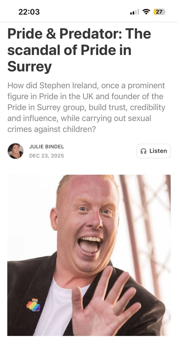 Cassidy1223212's tweet image. Stephen Ireland promotes the trans movement.

He is a child sex offender, now sentenced to 24 years for the rape of a 12-year-old boy.

This has not been shown in mainstream media. Why no massive headlines or news coverage?

Our children need protecting from people like this!