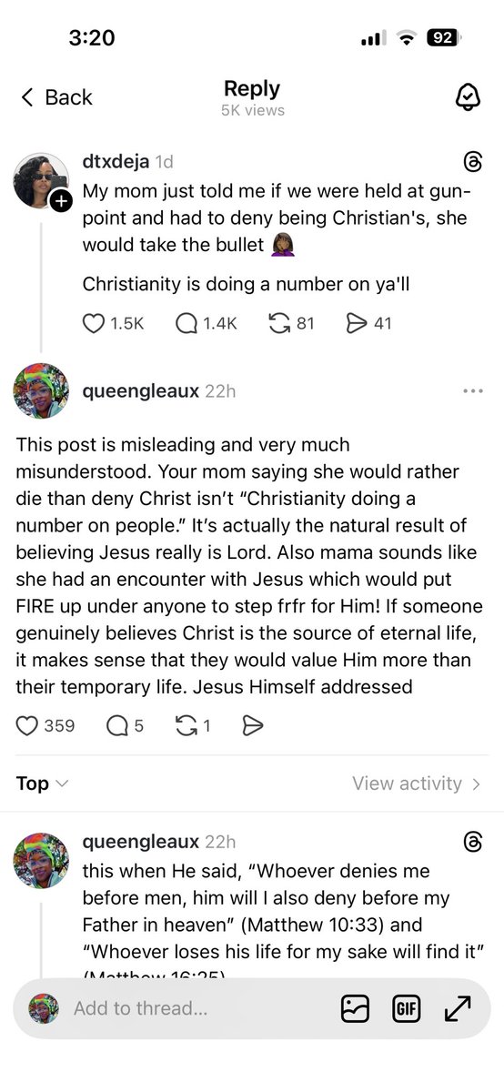 queengleaux's tweet photo. Another post that's picking up momentum on Threads. God has been showing me that my ministry is for the spiritually deceived, people who hate God, people who are atheists/agnostic, people who are Black Hebrew Israelites, and people who are into New Age witchcraft. https://t.co/cre3jANG39