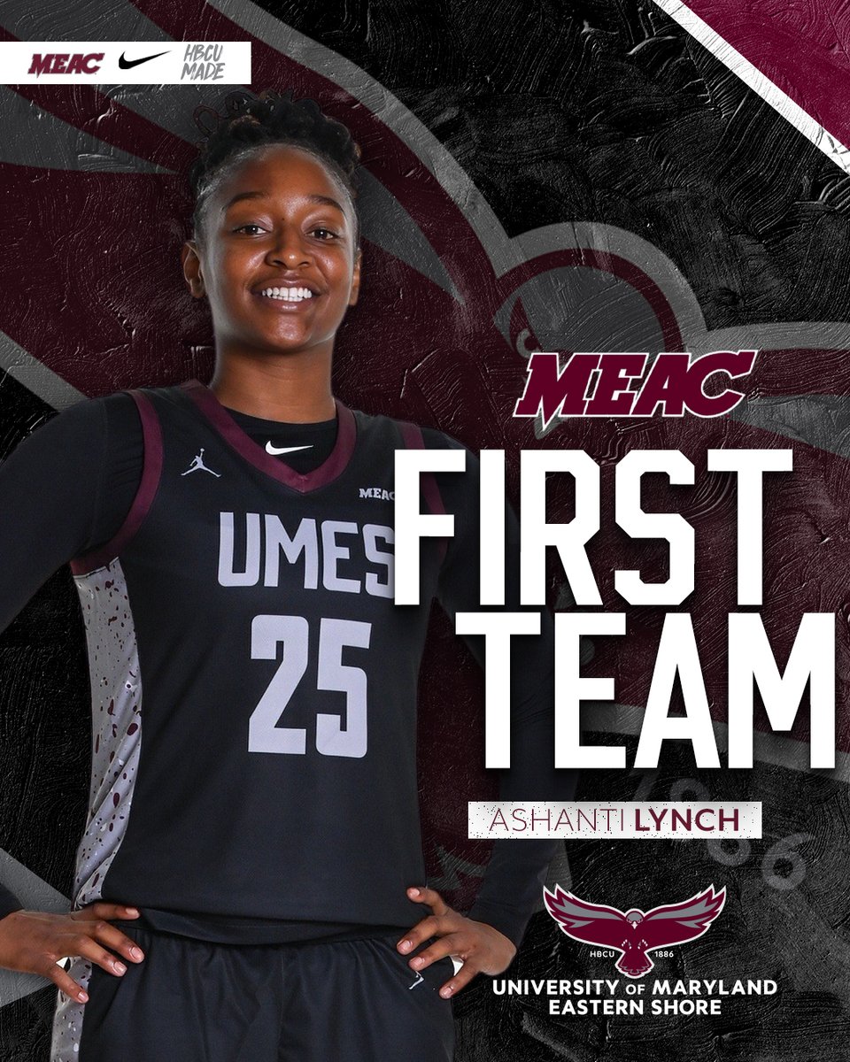 UMESWomensHoops's tweet photo. 🏀LYNCH NAMED TO ALL-MEAC FIRST TEAM🏀

In the lead up to the 2026 MEAC Tournament, UMES senior Ashanti Lynch has been selected to the All-MEAC First Team!

Visit https://t.co/xntNtgiJ7n for coverage of the MEAC awards!

#HawkPride | #SoarAboveandBeyond I #HBCUMade https://t.co/Y1DncUn3wP