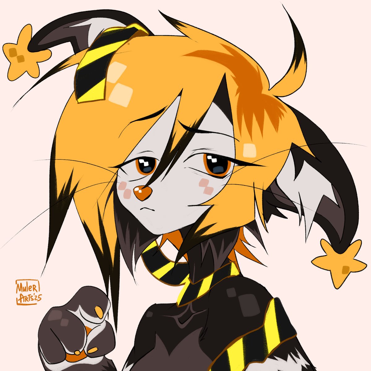 KetRalus's tweet photo. I adopted this character from MulerArts~ I'll call her Stripes! Here's a bonus icon of Stripes too~ Thanks, Muler! =} #MULERARTS #Stripes https://t.co/Y9KkDmjqDq
