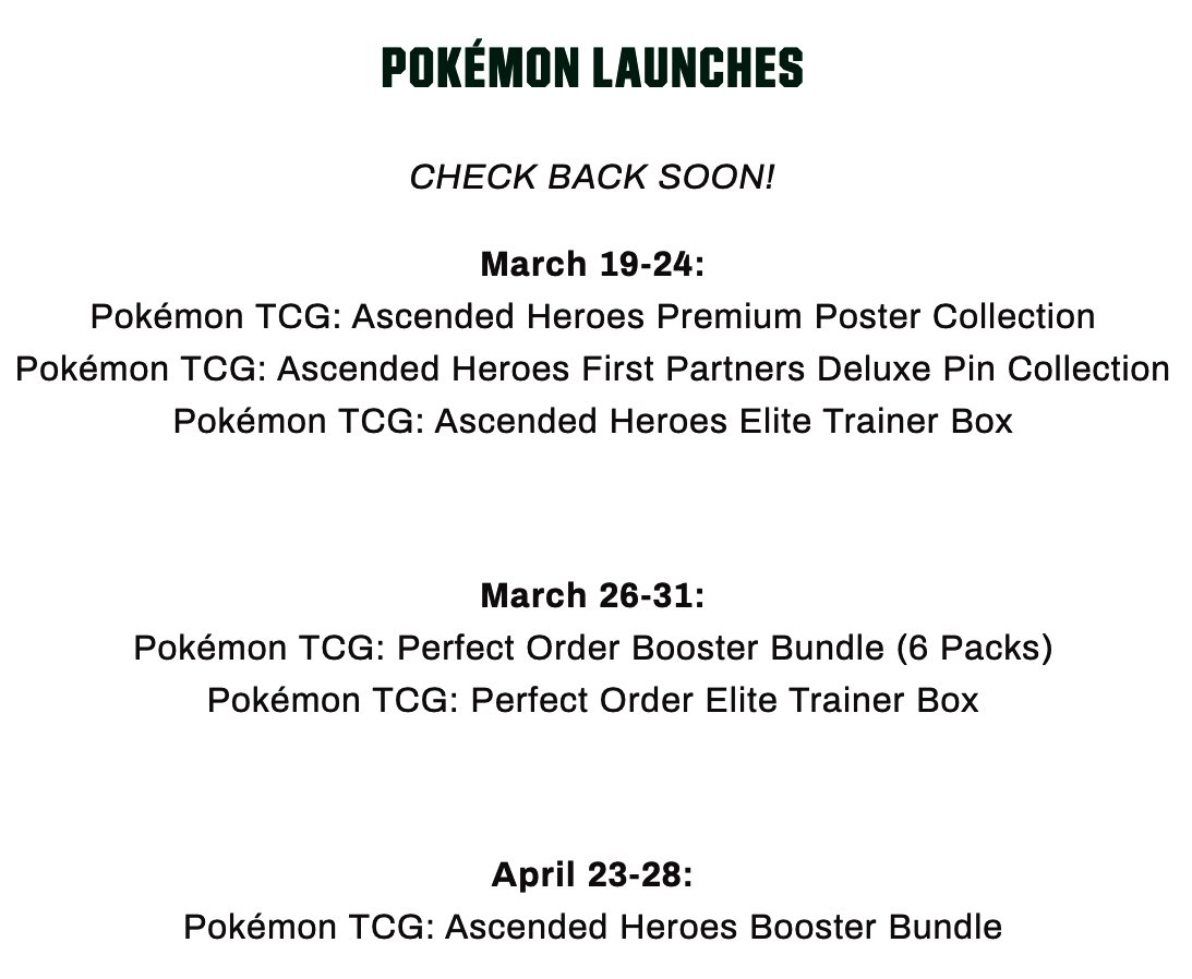 Pokemon TCG Restocks & News tweet media