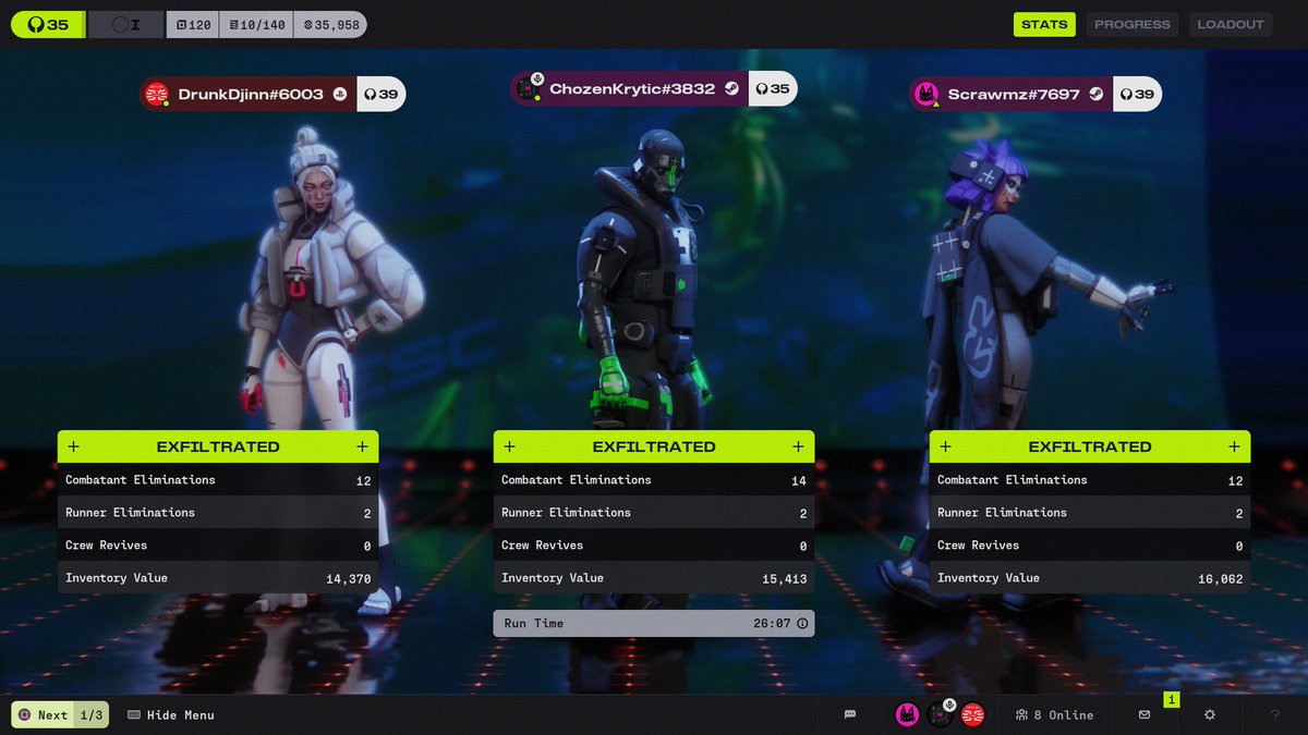 FREE KIT RUN 💰

All 3 of us dropped into Marathon with nothing.

26 minutes later…

45,845 extracted value.

Rags → Riches