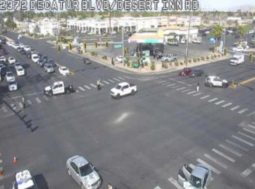 Metro is investigating a 5 car crash near Desert Inn and Decatur Boulevard. Police say one of the cars involved fled from a domestic dispute. Police have one person in custody. <a href="/KTNV/">KTNV | Channel 13 News Las Vegas</a>