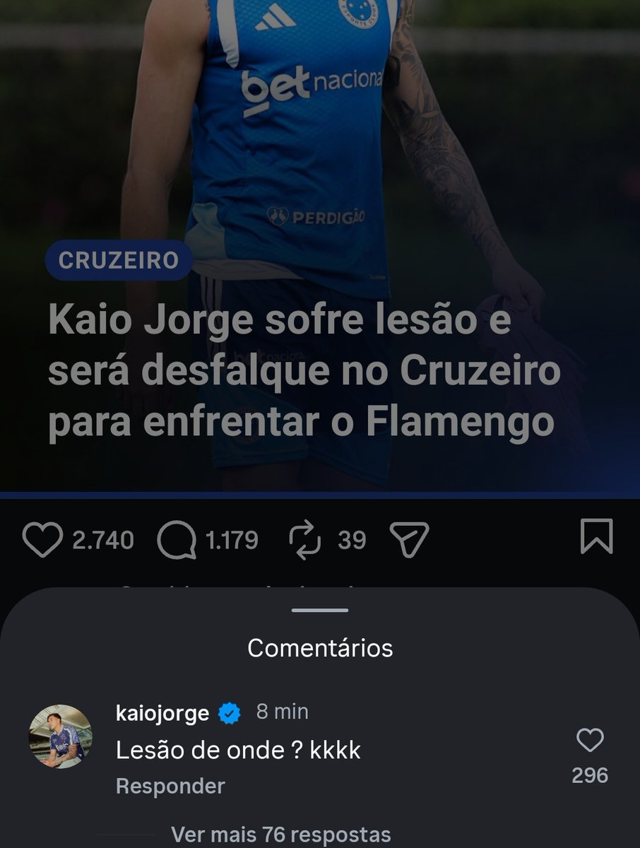 gabrielzeirao's tweet photo. Itatiaia postou que KJ lesionou e ele comentou isso 🤔 https://t.co/yHmIBoG4gW