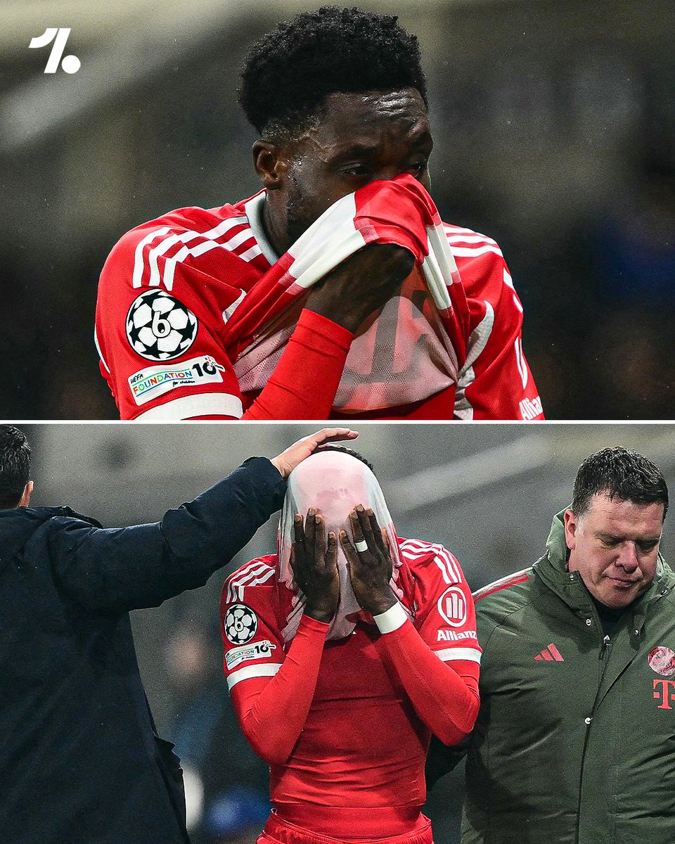 wagerloom's tweet photo. OneFootball: Alphonso Davies can't catch a break away from injuries... he left the pitch in tears after only managing to play 25 minutes 🤕😭

46' ⏰ Subbed On
71' ⏰ Subbed Off https://t.co/NWeay0AENE