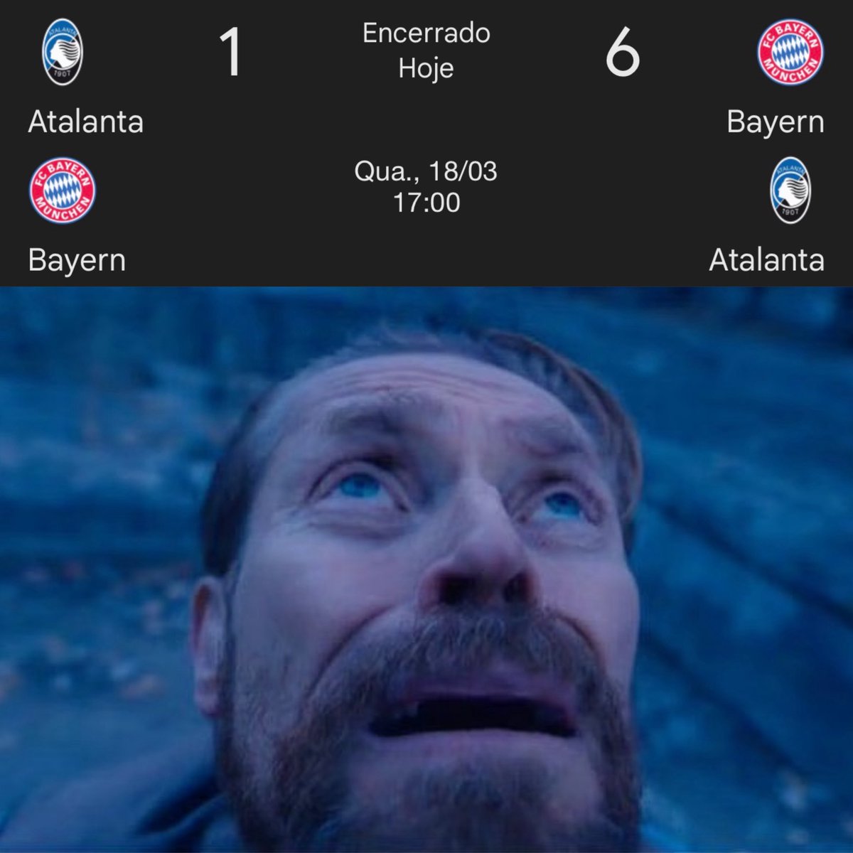 Atalanta vendo que ainda tem a volta na Alemanha: