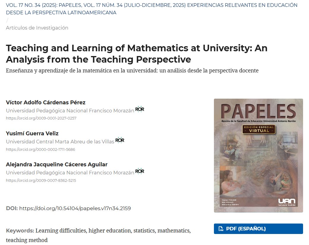 jssalvador03's tweet photo. 🧮 El 14 de marzo es el #DíaDeLasMatemáticas. En nuestra Facultad, investigadores del departamento de Ciencias Exactas investigan sobre la "Enseñanza y aprendizaje de la matemática en la universidad". #UCLVNuestra #FEMEduca
https://t.co/O8oezyyl85 https://t.co/4wgZkrA69j