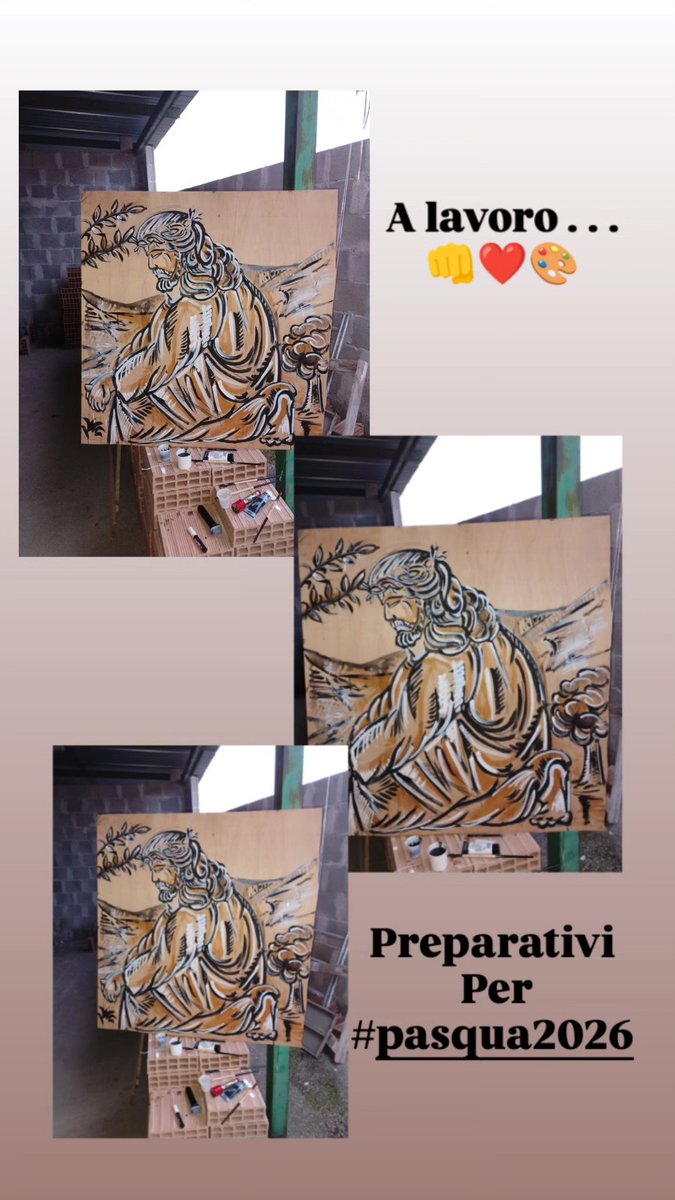 PeppinoDag80's tweet photo. #workinprogres #preparativi #artistici per #pasqua2026 by #peppinodag #artista  ...✍️🎨❤️ https://t.co/NtpNo5Bopz