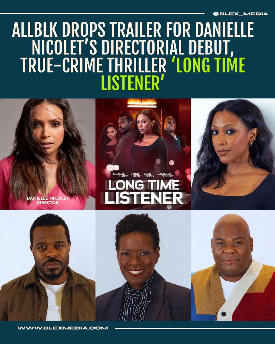 Our new film, LONG TIME LISTENER, is premiering April 2 on the ALLBLK (AllBlk/AMC) streaming service. The film will be available to rent starting April 3. 

I can’t wait to hear your thoughts!! 

blexmedia.com/allblk-drops-t…

#DreamBig #Thriller #Horror #Hollywood #Acting #ActorsLife