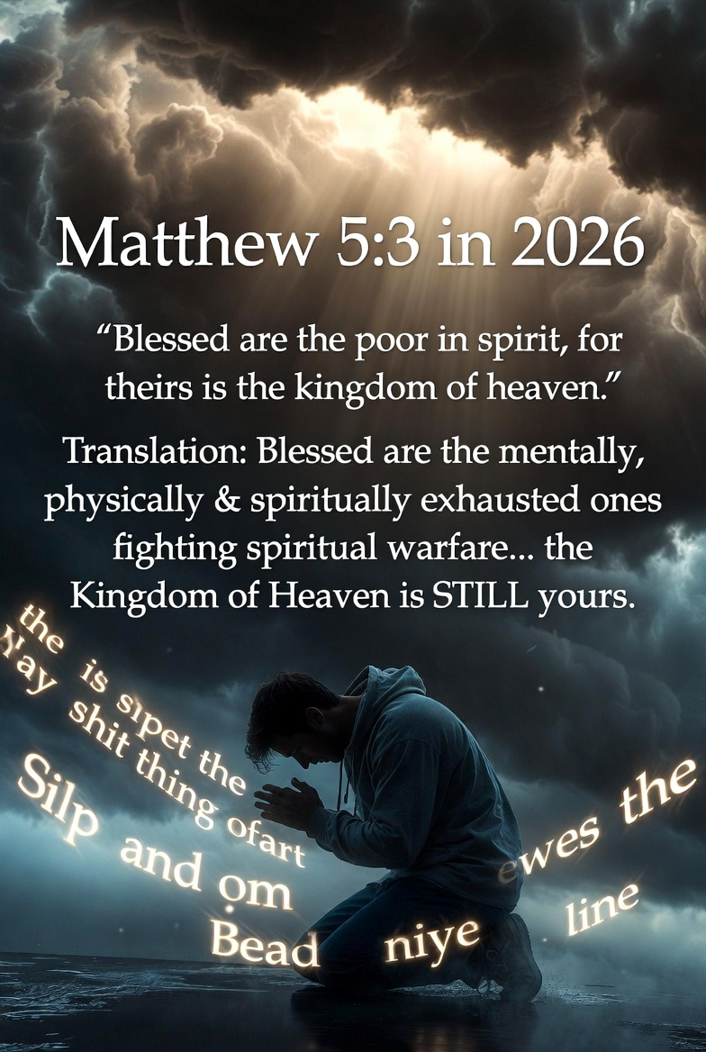epiphanyshire7's tweet image. Raise your hand if you’re tired in every way but still showing up for Jesus 😭 
Matthew 5 says you’re not just surviving — you’re BLESSED. 
The enemy wants you to quit. God says your reward is coming. 

Drop a 🙌 if this is you right now 

#Blessed #Matthew5 #SpiritualWarfare