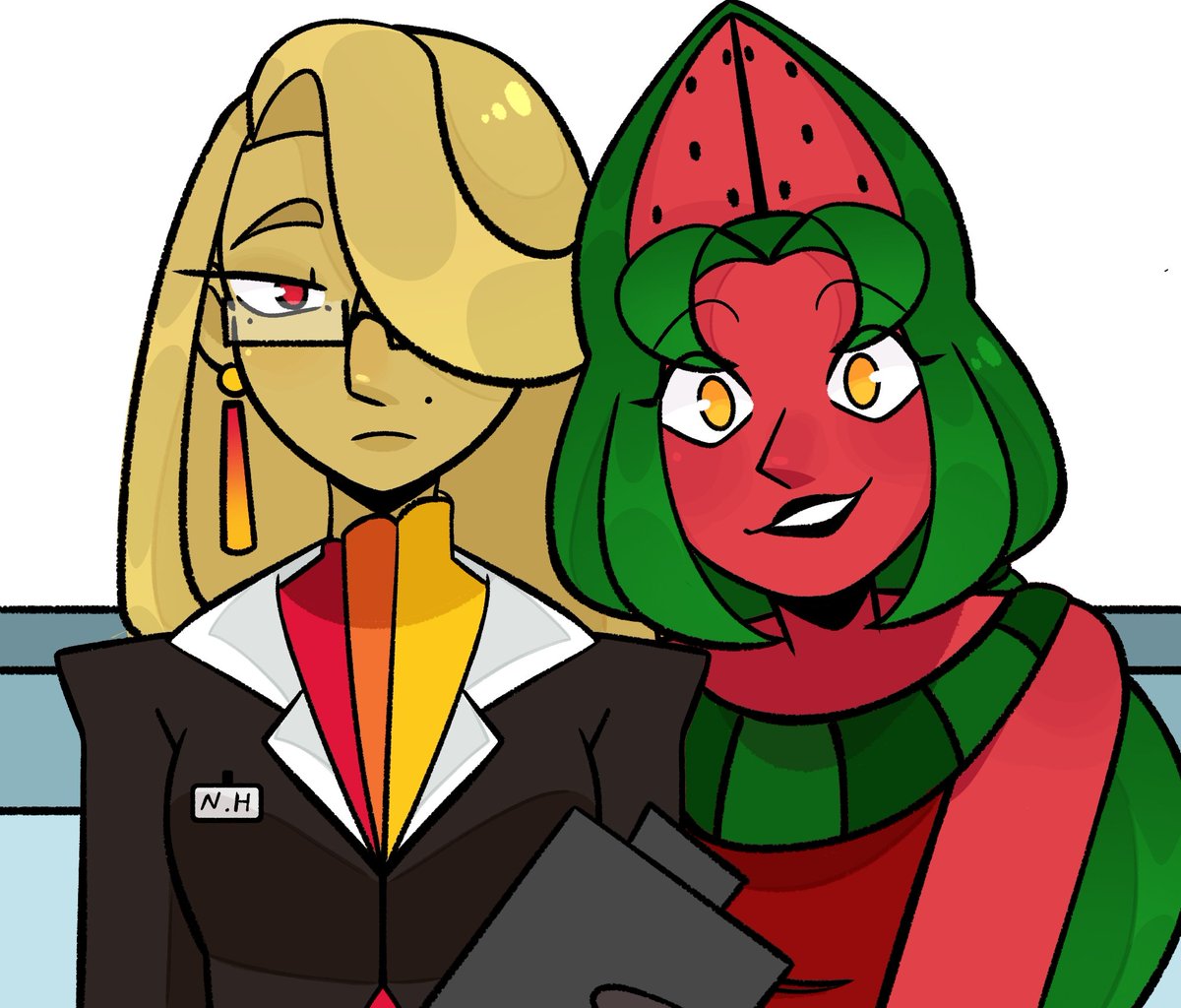 Caobibar's tweet photo. Tentando desenhar no estilo de mdt 🍉📋 
#mdt #oc https://t.co/tYOsZk70hO