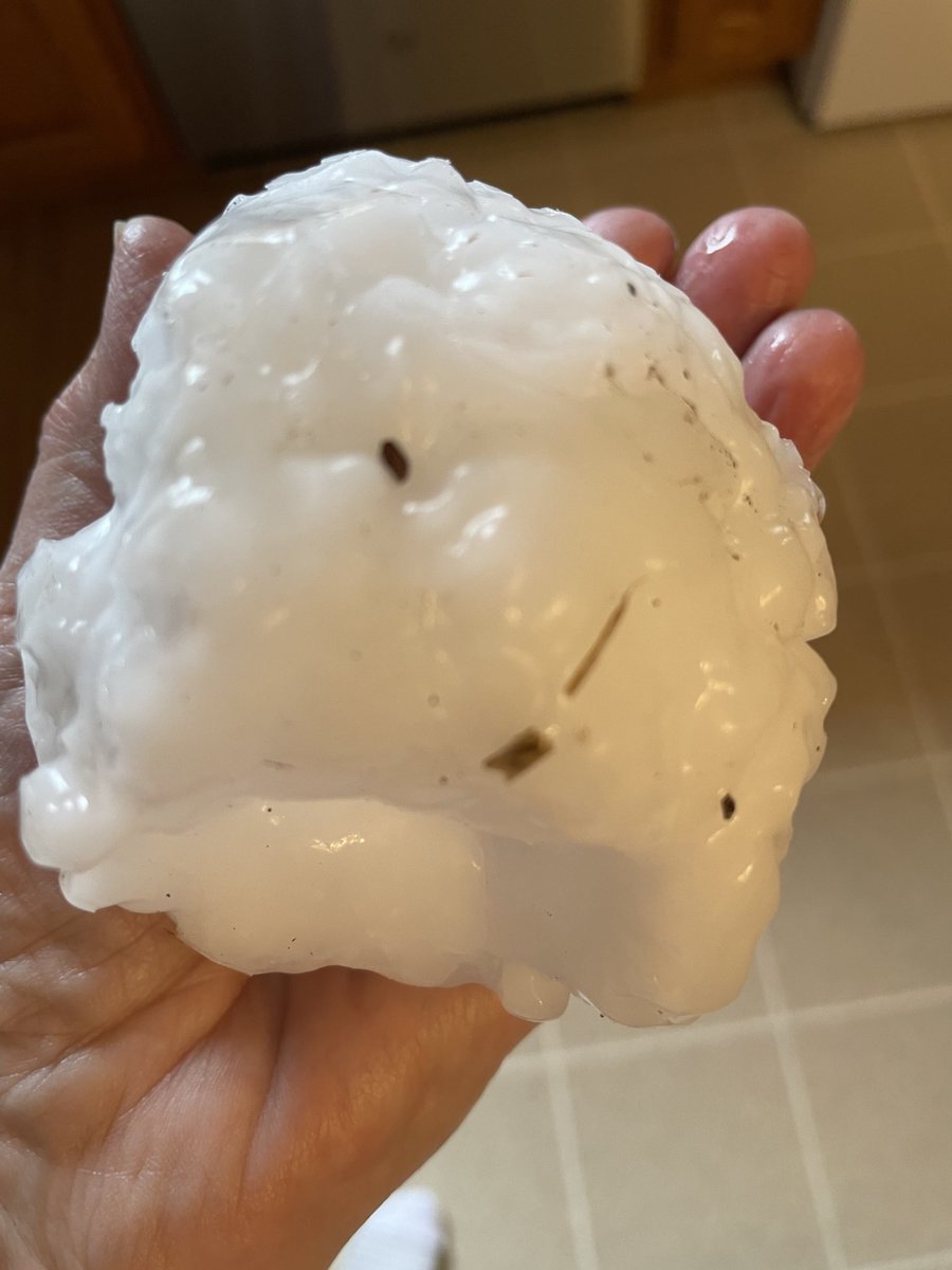 BWalder_Wx's tweet image. Wow! Look at this hail stone that fell just outside of Odell. 👀

📸 Janice Gall