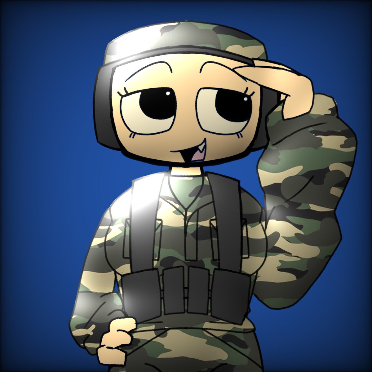 DollyTheDork's tweet photo. Military Shelly!! 
#dandysworld #dandysworldshelly https://t.co/nkCzUno16y