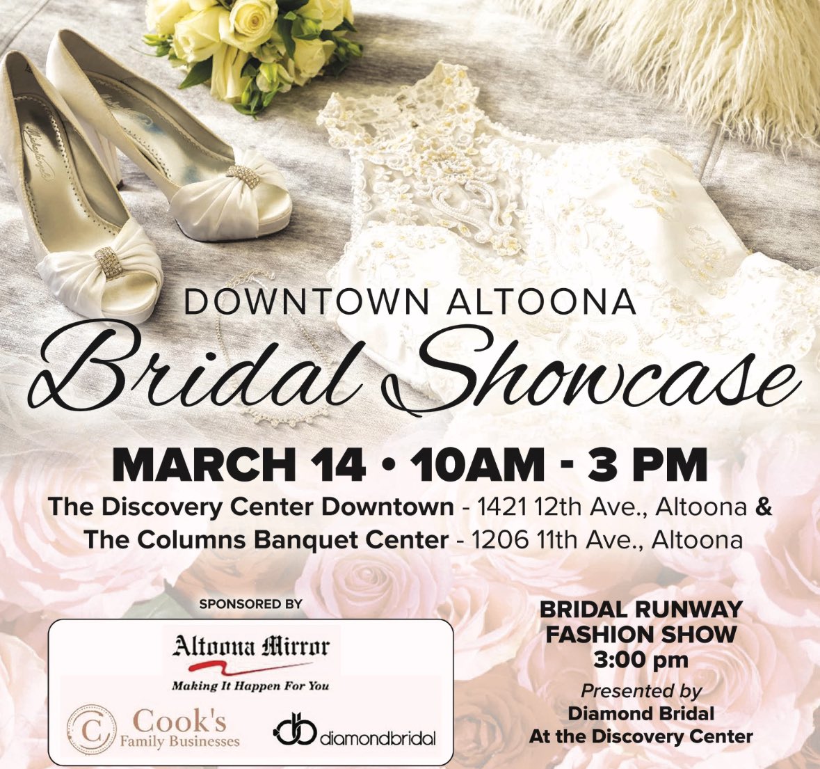 DerekLabarko's tweet photo. Getting Married? Planning A Wedding? Join Us &amp; The Area’s Best Wedding Experts This Saturday March 14th for The Annual Cook’s Downtown Bridal Show at The Altoona Discovery Center:

Bridal Show 10:00 AM - 3:00 PM
@LabarkoDJs https://t.co/cFzUFCZYLE