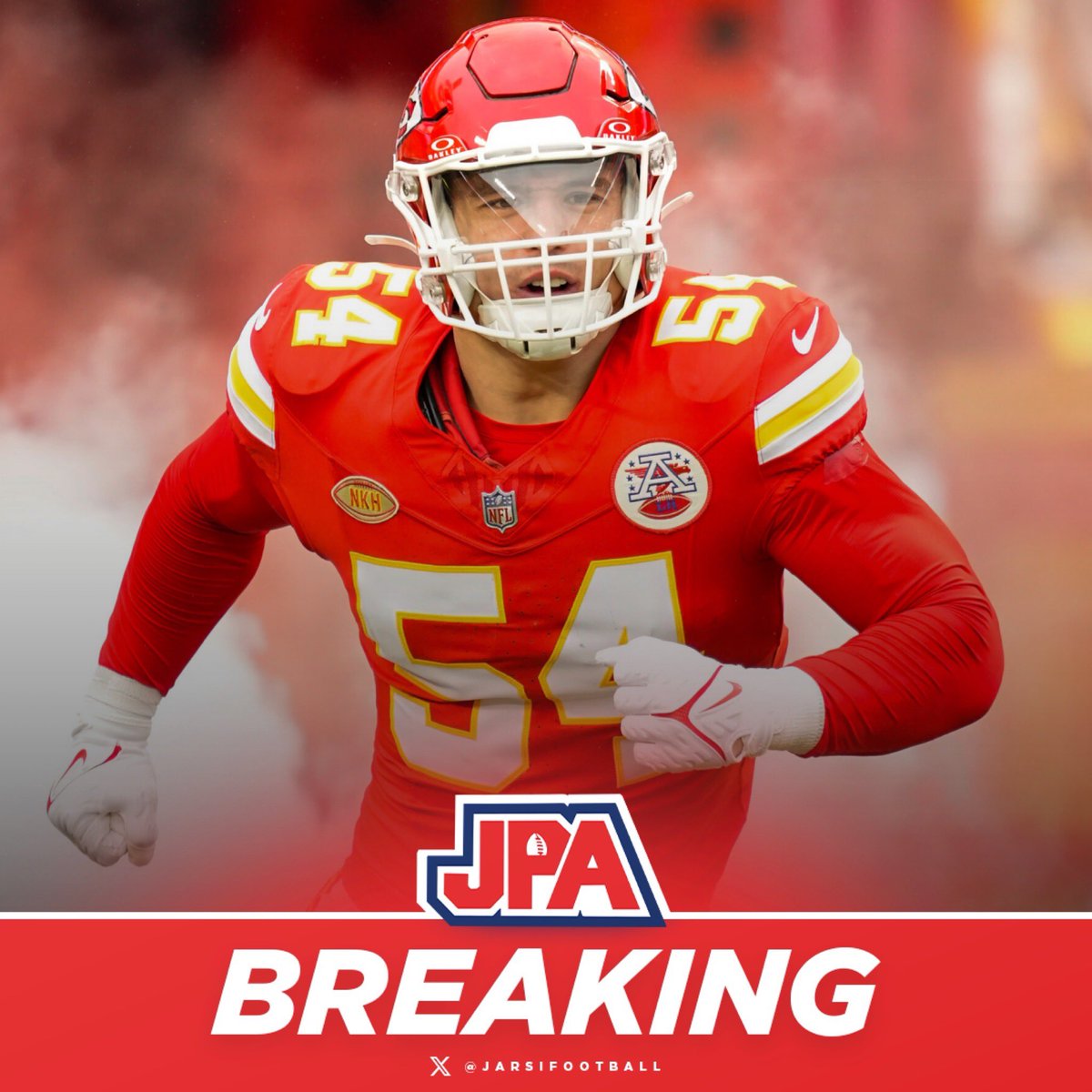 𝗕𝗥𝗘𝗔𝗞𝗜𝗡𝗚: Free agent LB Leo Chenal is signing with the Commanders, per <a href="/Schultz_Report/">Jordan Schultz</a> 

3-years $24M