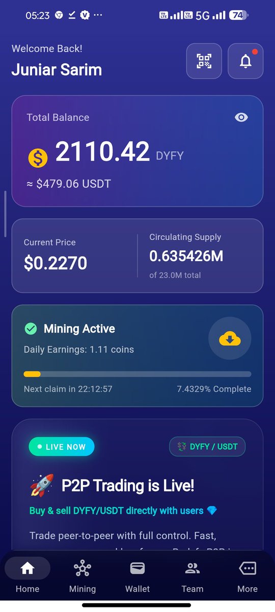 juniaraswatama's tweet photo. Join me on Redyfy 🚀
Download mining dapatkan cuan..
#airdrop #tokenmining #crypto
Use my referral code 140Z5QBY
https://t.co/6B9pTO6c60 https://t.co/fhwEd2MD97
