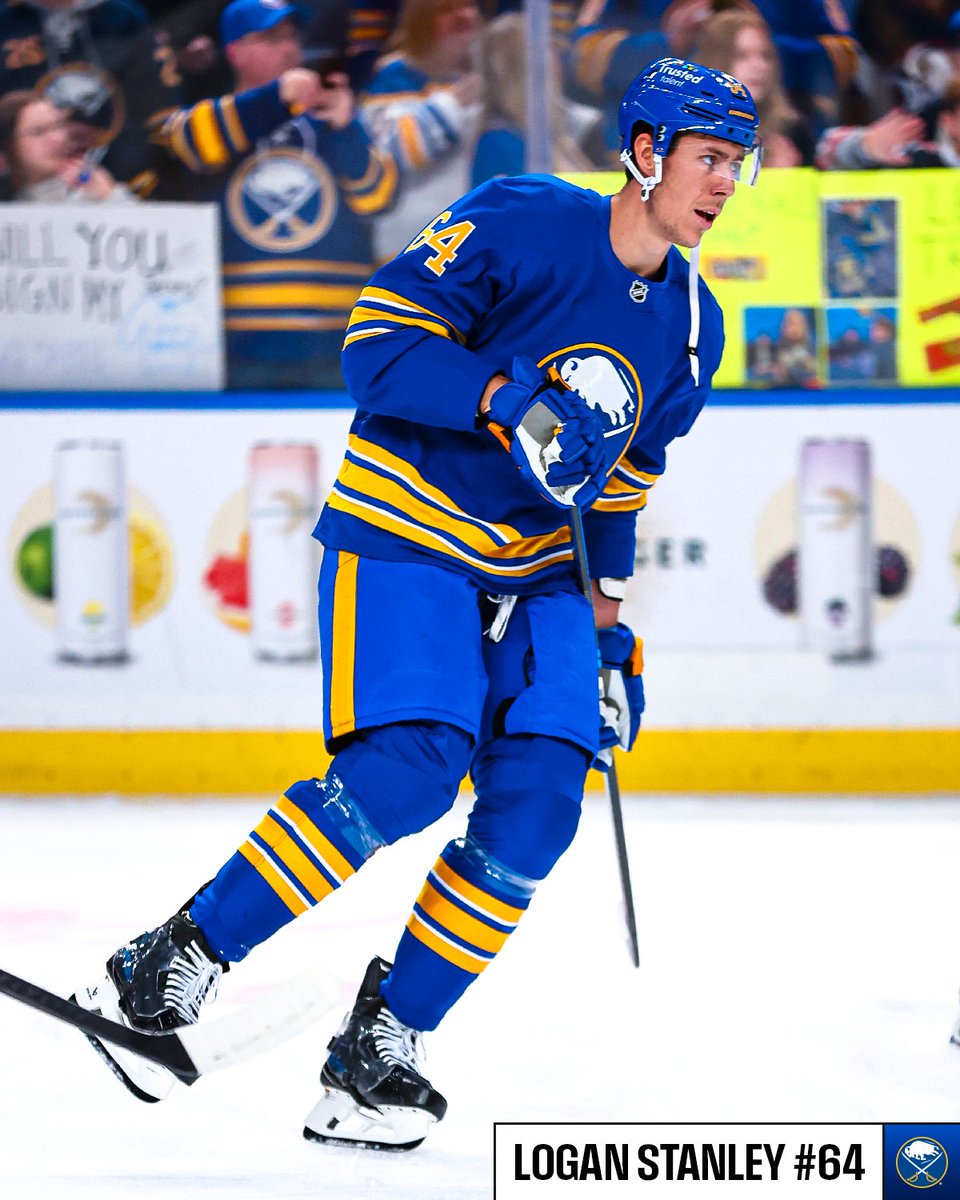 NHL's tweet photo. Welcome to Buffalo, Logan Stanley! 👋 https://t.co/VlaeUG7K1t