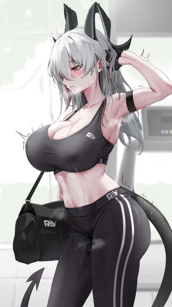 Gonnetteanna0's tweet photo. This demon girl stands before you, 🌀her silver hair cascading like moonlight🌚 over her sweat-glistened skin, 😈horns curling wickedly as if beckoning you deeper into her gaze. 🤤😵‍💫 https://t.co/gfXuPSA3PE