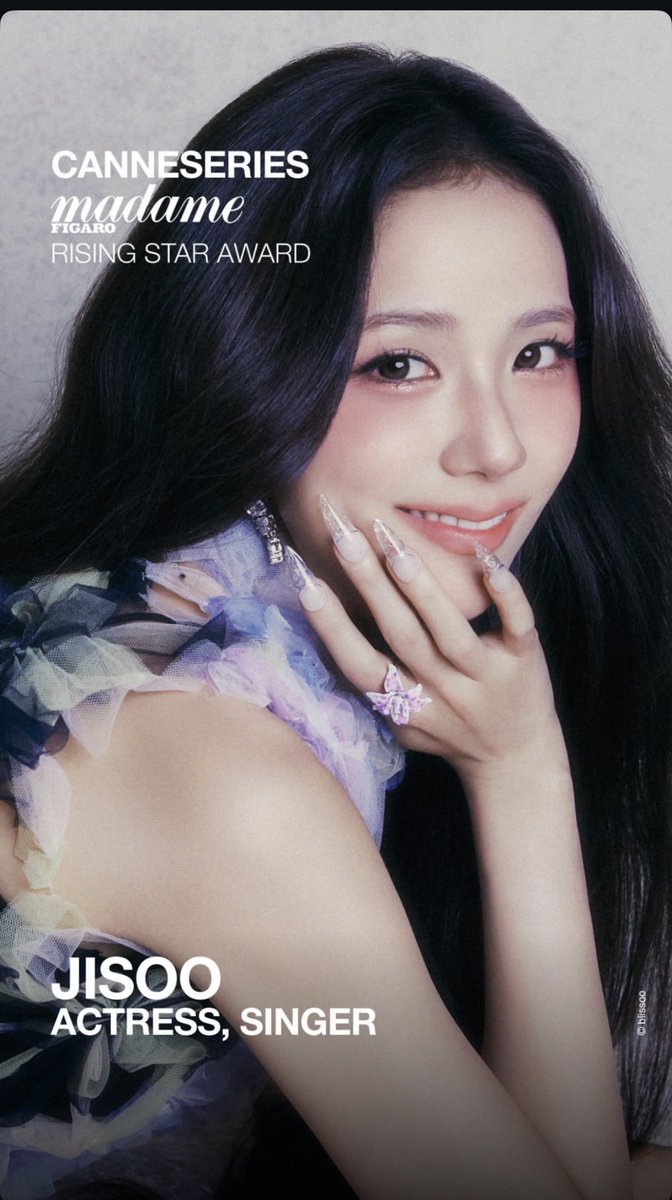 rowzey31's tweet photo. This is honestly so satisfying to see.

Jisoo becoming the first K-pop artist and Korean actress in history to receive the Madame Figaro Rising Artist (Individual Award) at Canneseries — even after so many people kept saying she wasn’t good enough.

In the end, real impact and genuine talent always speak louder than the noise.