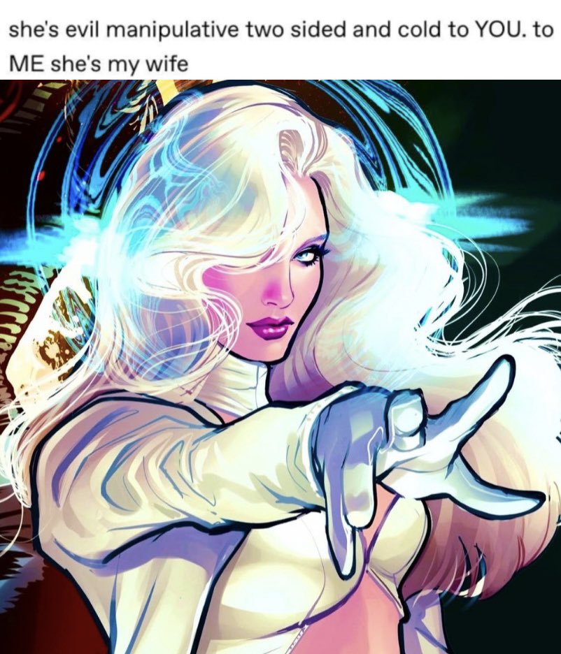 sorry to those who don’t get emma frost. u could never make me hate her