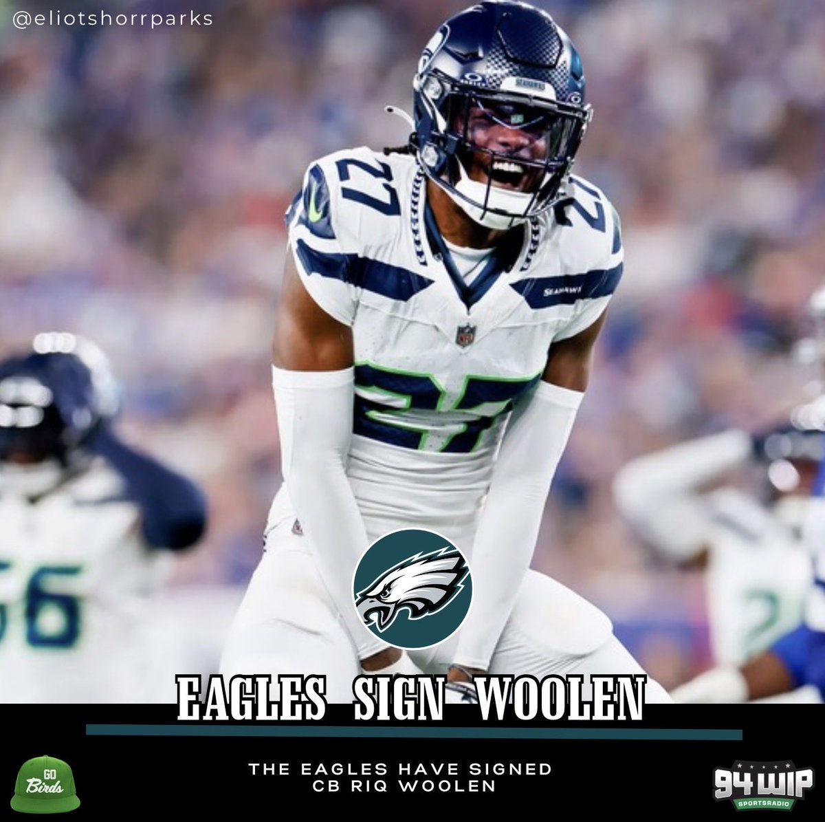 EliotShorrParks's tweet photo. The Eagles have signed CB Tariq Woolen as their new CB2

Some thoughts:

** Woolen is 6-4 with long arms, good speed (4.26 40) and just 26-years old. Has all the physical tools to be an outstanding starting corner. 

** I think this is a good upside signing but also comes with risk. Woolen had an outstanding rookie year and has declined each year since, but the potential is absolutely there. Putting him with Fangio on this defense could get the best out of him but he makes mistakes that will drive Fangio, Sirianni and the coaches crazy.  

** He has shown an ability to take the ball away — but like his play, his rookie year was his best year doing so. He had 6 INTs as a rookie and then 6 INTs in the last 3 years combined. But the Eagles value turnovers and Woolen has a history of doing just that. 

** The one-year deal is interesting, The Eagles have a strict policy about in-season extensions. That means if Woolen is awesome he is set to cash in big-time next season — and the Eagles will be at the mercy of the market if they want him back.