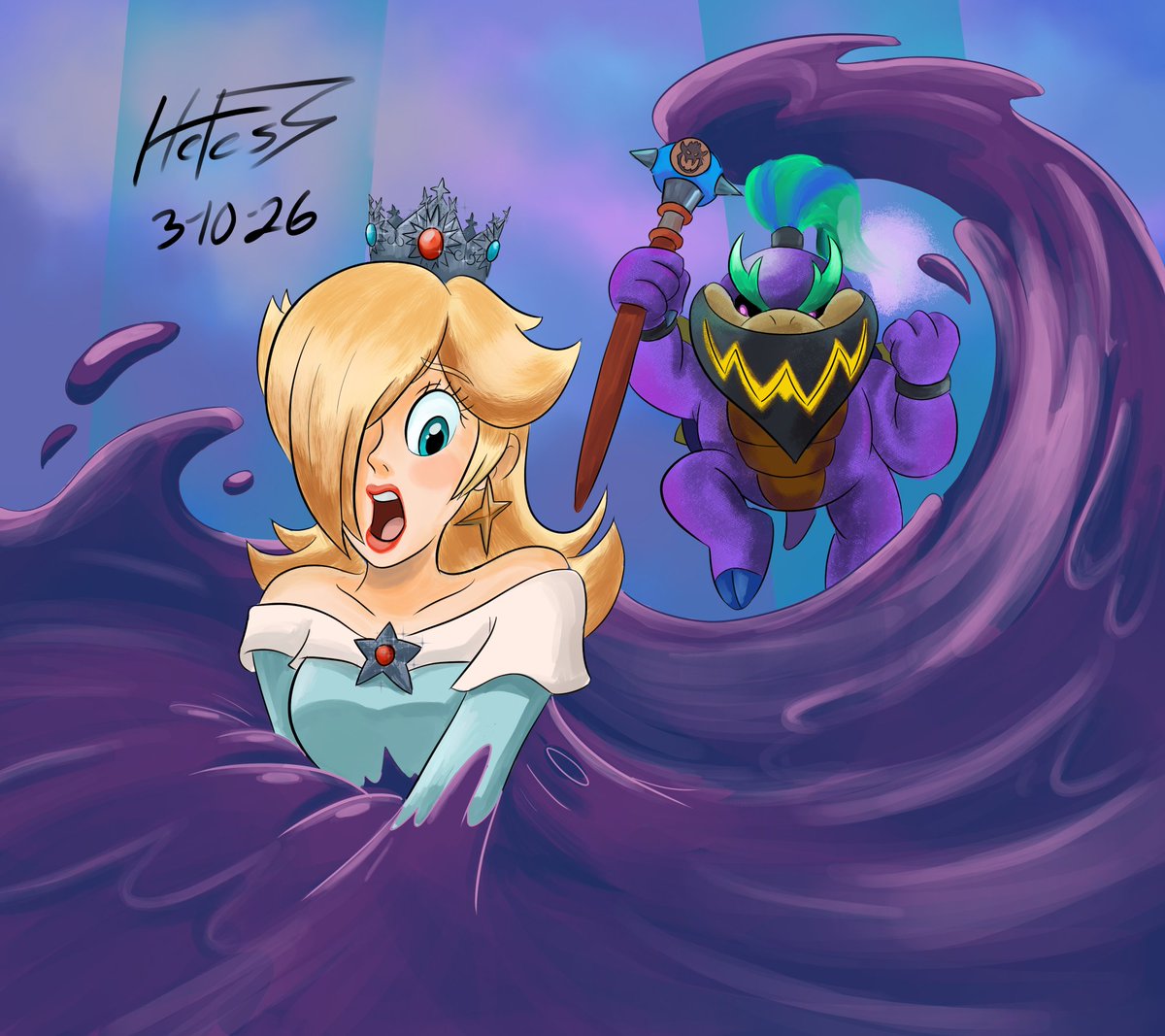 For this Mario Day, Bowser Junior paints a different picture for Rosalina's role in the upcoming movie ;D

#Mar10day #SuperMarioGalaxyMovie