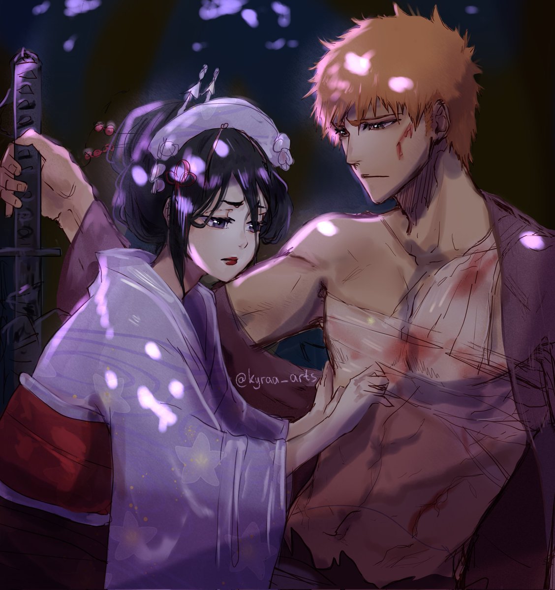 bkyraa_arts's tweet photo. Lady Rukia 💮 and her Samurai Ichigo 🗡 #BLEACH #ichiruki https://t.co/qj1Vecovzp
