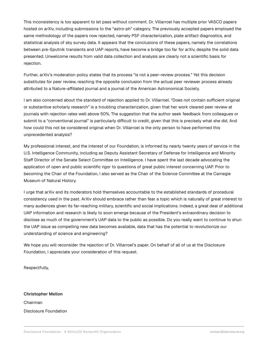 Disclosure Foundation tweet media