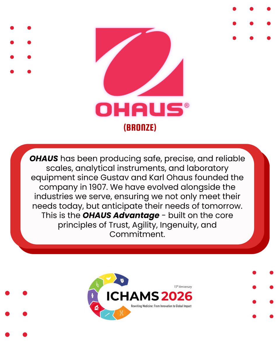 ichams_rcsi's tweet photo. ICHAMS 2026 wouldn’t be possible without the incredible support of our sponsors and partners 🤝✨

A huge thank you to MPS, RISR, Ohaus, Avantor, Happy Threads, AMBOSS, and GSK for helping us bring this year’s conference to life. #ICHAMS https://t.co/JtnXFXUYpe