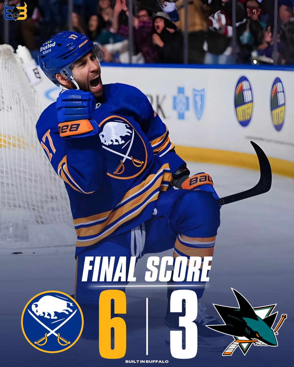 BuiltInBuffalo_'s tweet photo. The Sabres secure their 40TH WIN of the YEAR! 👀

8 IN A ROW. UNSTOPPABLE! ⚔️⚔️⚔️

#Sabres | #Sabrehood | #LetsGoBuffalo https://t.co/eKxtAmlqGe