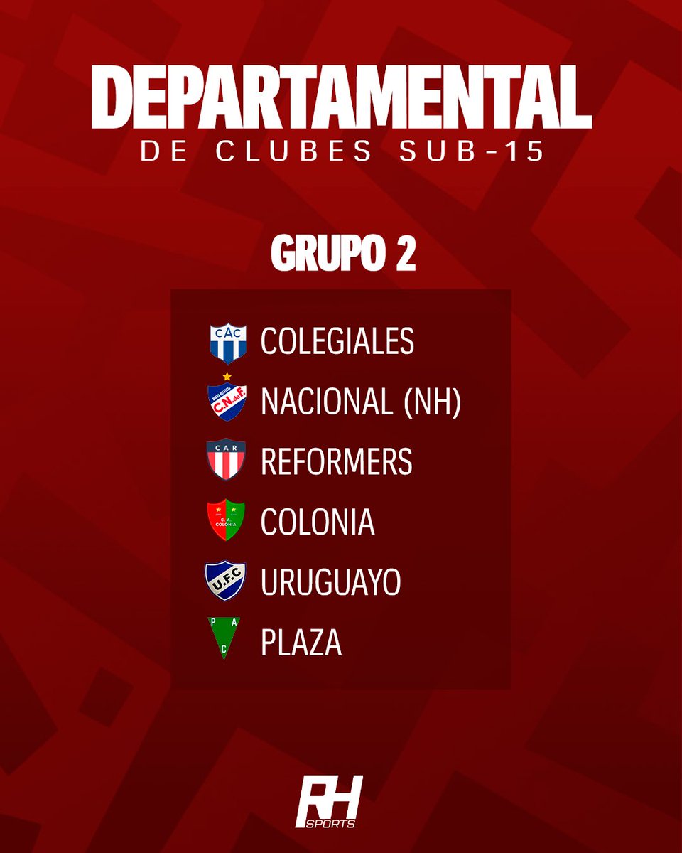 RodriH173's tweet image. #Sub15 | ✅ 𝐓𝐎𝐃𝐎 𝐋𝐈𝐒𝐓𝐎

Así quedaron conformados grupos del Departamental de Clubes Sub15. 

Jugarán todos contra todos ida y vuelta, avanzando a la Fase Final los cuatro mejores de cada grupo.

El campeonato comenzará el sábado 21 de marzo.

#CunadeCampeones