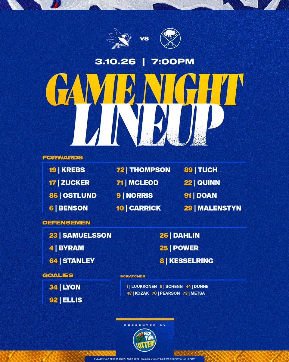 x - Buffalo Sabres tweet media