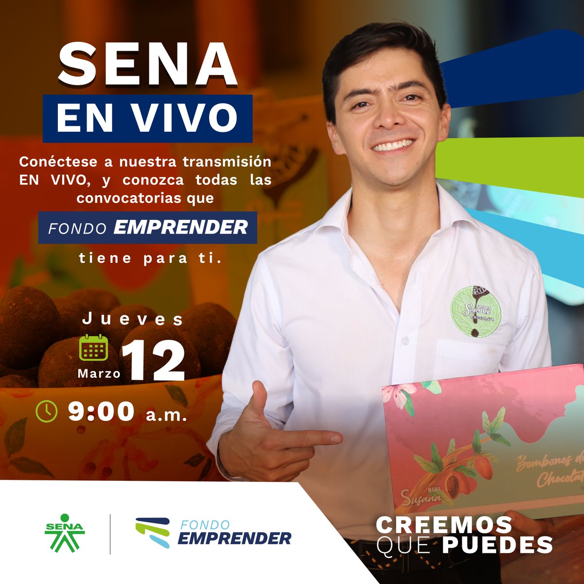 📍 ¡Conéctate a nuestro EN VIVO! 🎬

Descubre todos los detalles de las nuevas convocatorias del Fondo Emprender. Resolveremos tus dudas y te contaremos cómo participar. 🚀

👉 Te esperamos: Jueves | 9:00 a. m. 🛑
#SenaEnVivo #FondoEmprender