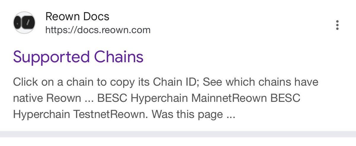 SAFUDEV0702's tweet photo. BESC HyperChain has been added to WalletConnect’s supported chains via Reown ✅
Developers and wallets using WalletConnect infrastructure can now integrate BESC HyperChain for seamless connectivity.
Infrastructure expansion continues.
#BESC #HyperChain #WalletConnect #Web3Infrastructure