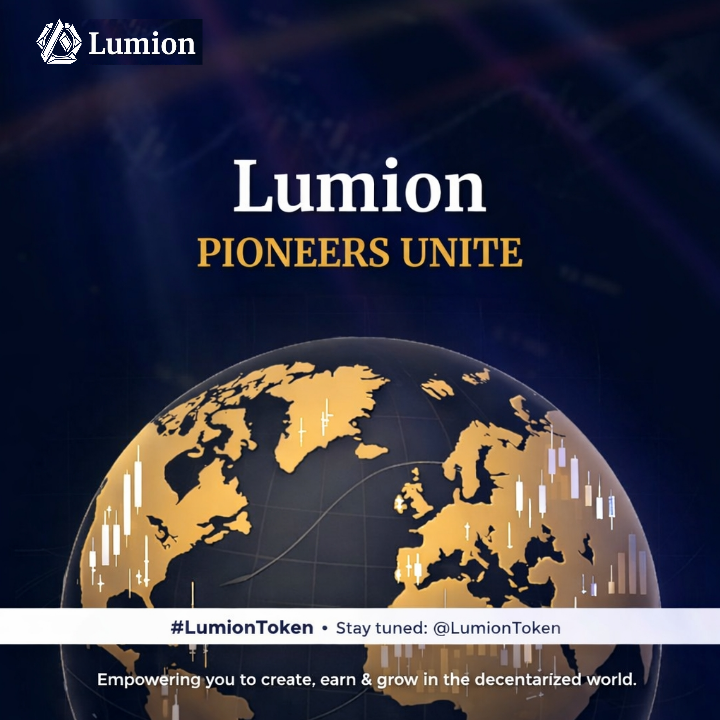 LumionToken's tweet photo. Lumion PIONEERS UNITE 💎  
The future of Web3 earnings is here. Create. Earn. Grow. 🚀  

Stay tuned: @LumionToken 

#LumionToken #Web3 #CryptoCommunity #FutureOfEarnings #PioneersUnite #ComingSoon https://t.co/mSRGavJrv9