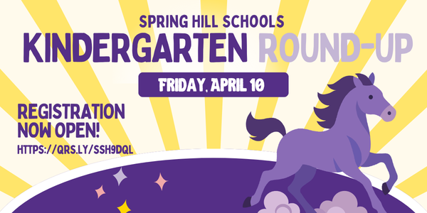 Kindergarten Round-Up is only 1 month away! Sign up now! #PCES #SpringHillSchools