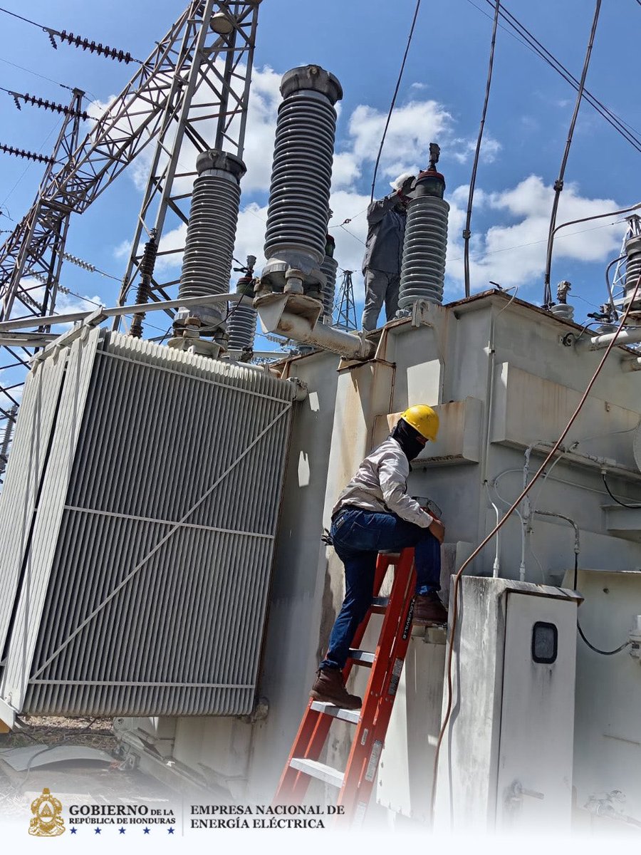 EneeHnOficial's tweet photo. #ENEEenAcción | Equipos técnicos del área de Transmisión de la ENEE continúan realizando labores de emergencia en la subestación El Progreso, tras registrarse una falla en transformador que afecta al departamento de Yoro.
Estamos trabajando para normalizar el suministro de energía eléctrica.