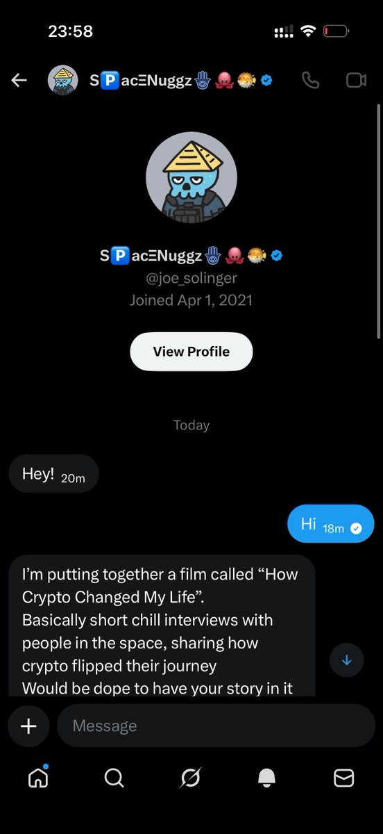 yash_goyal_dev's tweet photo. New scam pattern to watch for in crypto: fake interview / documentary invites + custom “StreamYard” (or any software) links.
An account like @joe_solinger tried this flow with me.

Be careful:
- ask for public references
- verify domain carefully
- never click rushed invite links
- never download meeting/video/any softwares unless you have verified everything.

How we know this is scam:
- https://t.co/tMvcu6nrSw is a fake domain for https://t.co/0YqNKmF2rN,  which is registered just last month, no online presence for this domain. (Verified using the WHOIS database)
- And video platforms do not require domains (usually).