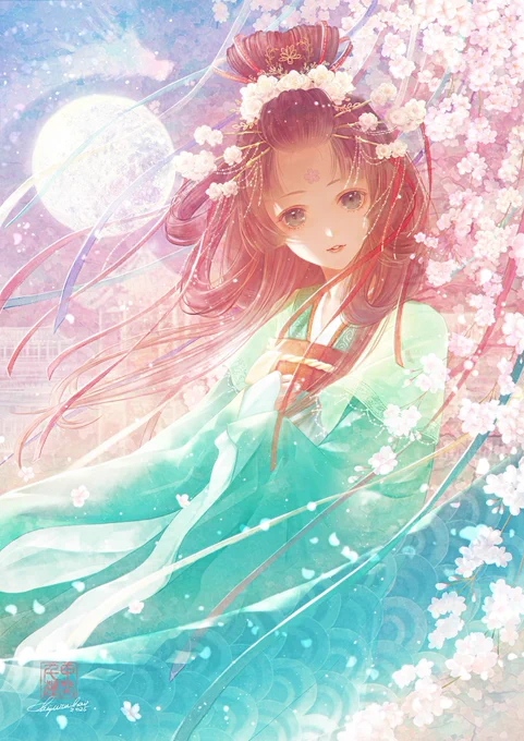 おはようございます 去年の桜exhibitionの青龍の巫女ですん #桜exhibition2026
