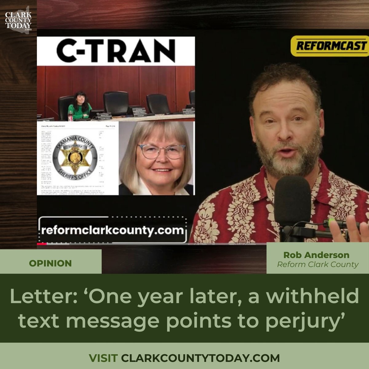 NewsFromCCT's tweet image. A text message sent at 11:11 p.m. the night before a Clark County council meeting is now part of a letter from Rob Anderson tied to the C-TRAN light rail controversy. clarkcountytoday.com/opinion/letter… #Opinion #ClarkCountyWA