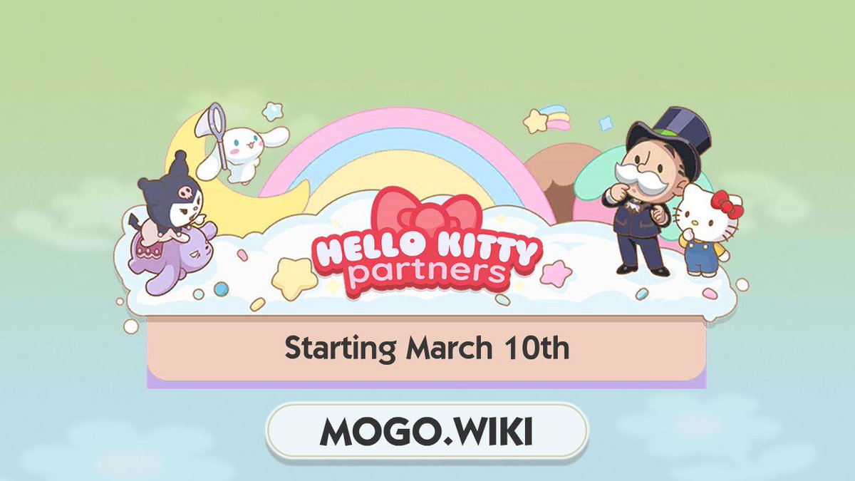 beomintcart's tweet photo. HAPPENING NOW 👀

HELLO KITTY PARTNERS event full carry service! 🪄

- no need to contribute points

tags: monopoly go mono mogo co-op wild sticker album set slot spot partners lf looking iso carrying pabuhat rush #monopolygo #monopolygotrade https://t.co/g1kekR5F2x
