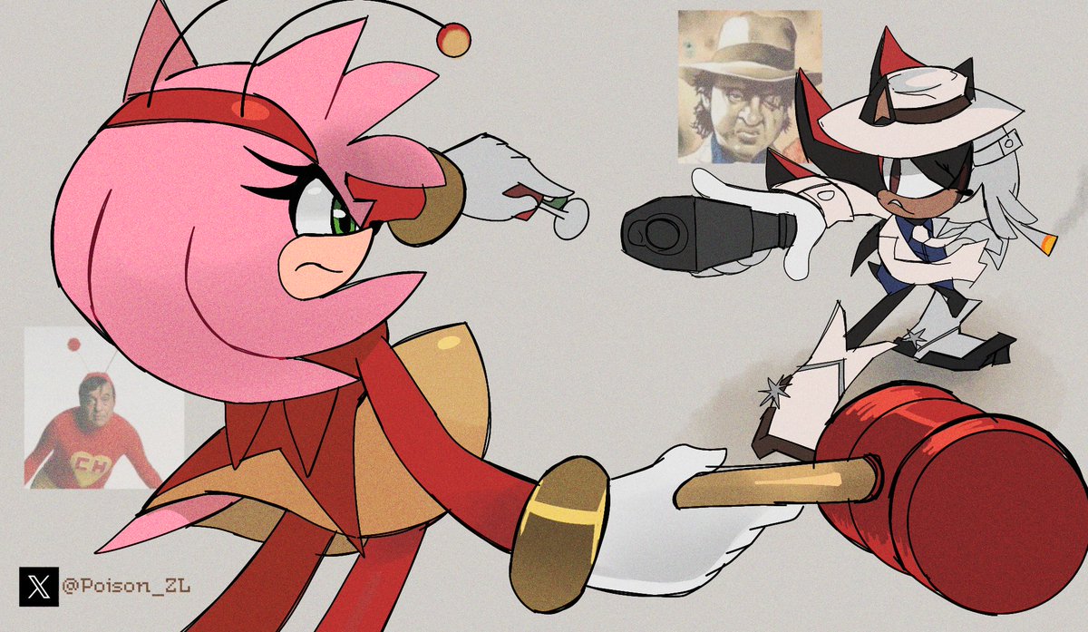 Abby_Ramy's tweet image. Rosy Colorado Vs Shadow Cuajinais 🗣🔥🔥
#Amyrose #Amy #Shadow #Chespirito
