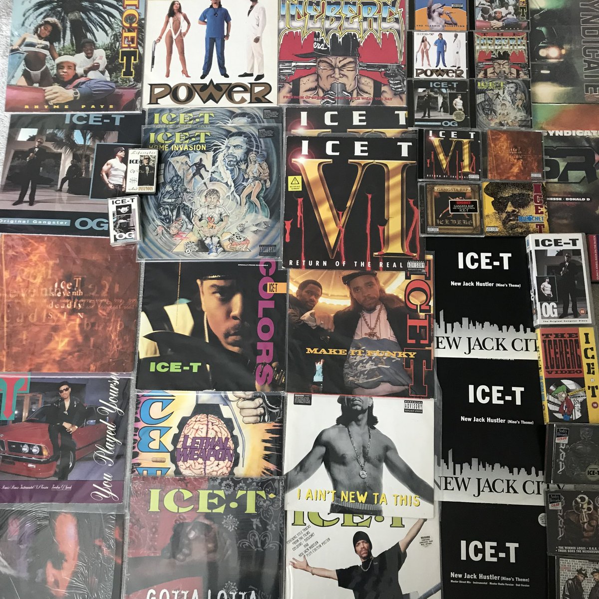 DeezMUZIK's tweet photo. @DaveHaliliART @FINALLEVEL Thanks, thats awesome, what an accolade 👊🏼 That’s just a drop in my Ice-T collection ocean 😊 https://t.co/KTXAx20Cdc