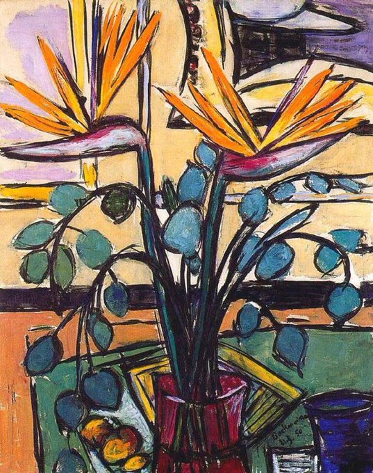 tomfishpaw's tweet photo. #MaxBeckmann
Still Life with Birds of Paradise, (1950) https://t.co/QvEOSJcMd7