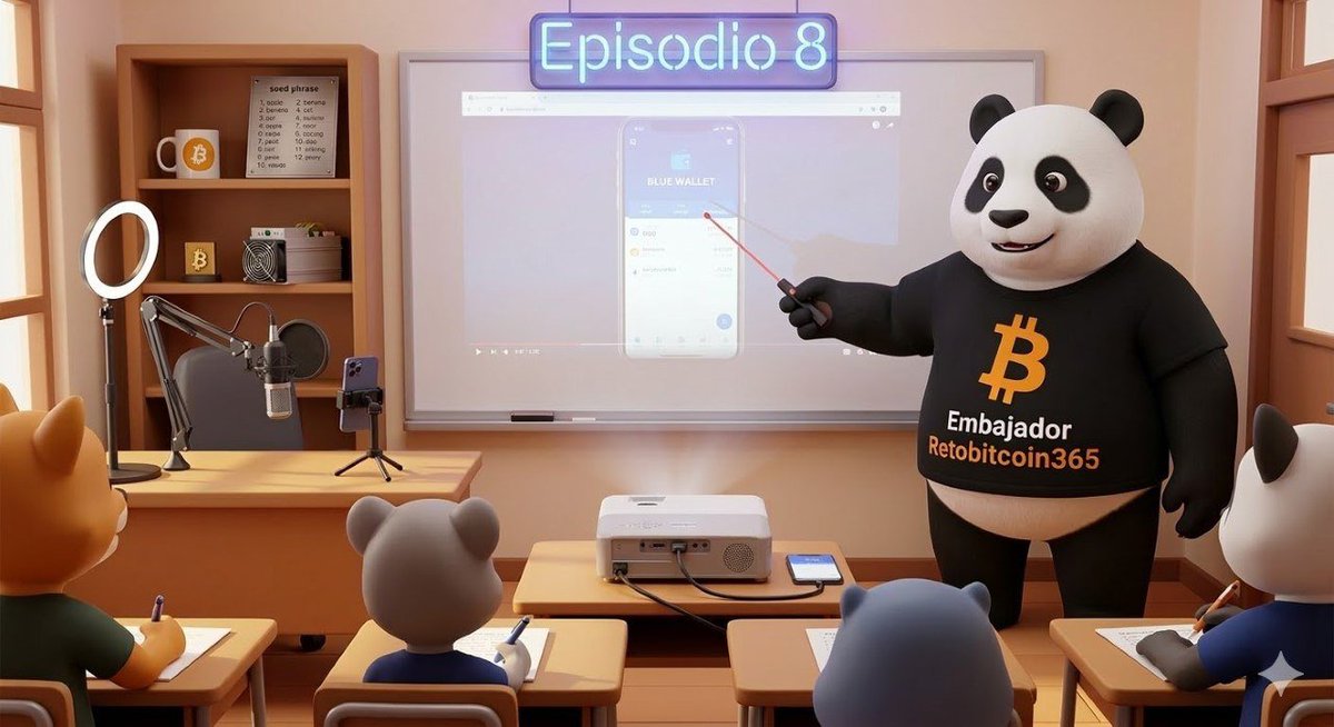 retobitcoin365's tweet photo. ¡Bienvenidos al aula de la libertad! 🐼🚀 En este Episodio 8, nuestro Embajador nos guía paso a paso en la creación de nuestra primera billetera con el uso de #BlueWallet.

Si quieres aprender a gestionar tu propio banco desde el móvil, este hilo  es para ti.

🔹 Configuración desde cero. 
🔹 Seguridad y frases semilla. 
🔹 Autogestión real.

Nos vemos a las 08:00 PM Hora Venezuela

¡El #RetoBitcoin365 no se detiene! 🛡️⚡️
#Bitcoin #DCA #SelfCustody #AprendeBitcoin