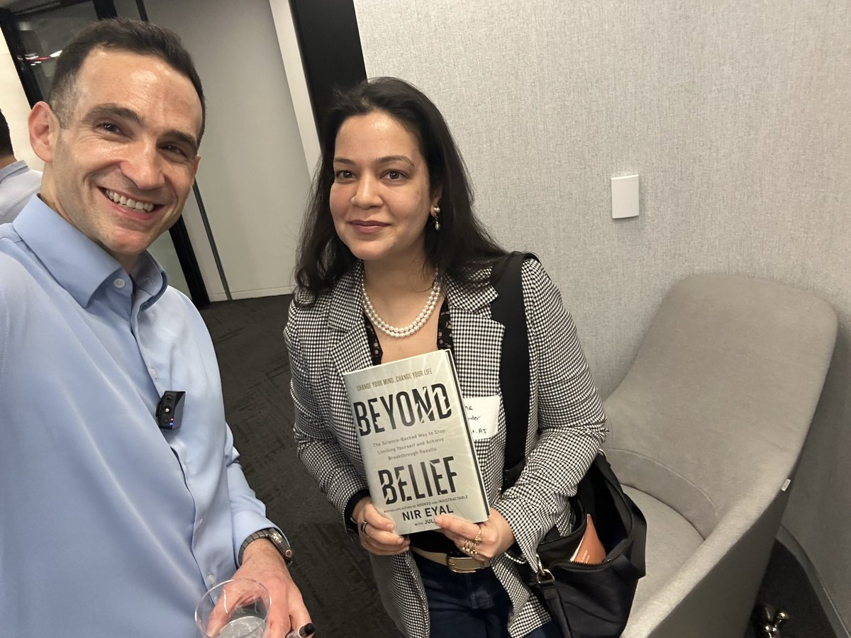 AnishaUDebate's tweet photo. @nireyal lovely to meet today in New York City, really insightful talk and looking forward to reading your latest book. https://t.co/F22wzbd0Xw