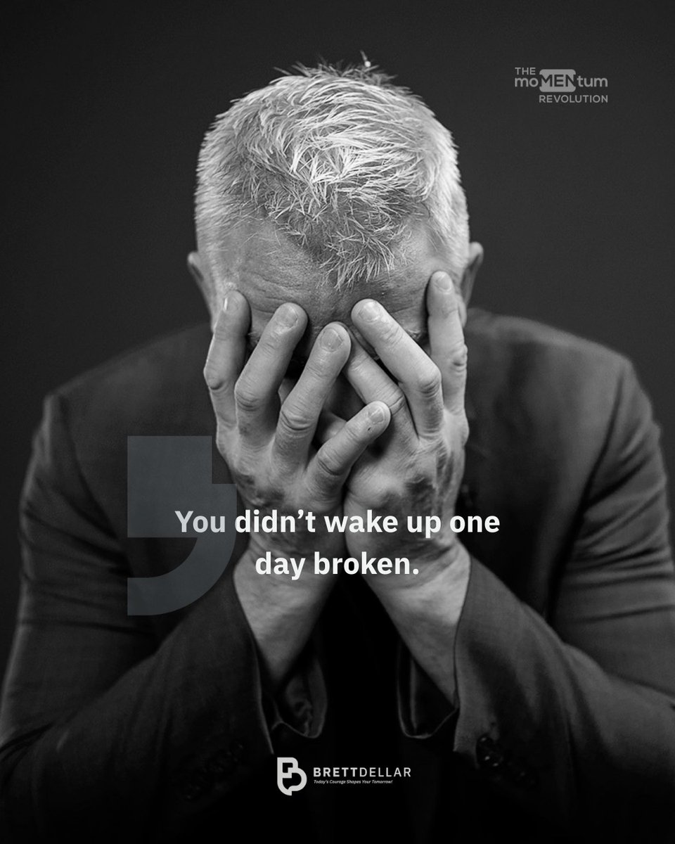 BrettDellar's tweet photo. You didn’t wake up one day struggling.

It happened slowly.

More responsibility.
More pressure.
Less time.
Less space.
Less you.

You’re still showing up.
Still providing.
Still performing.

But something feels off.

Not wrong.
Just not aligned.

And that quiet feeling?

That’s not weakness.

That’s the man you were
waiting.

Soon I’ll be sharing more about the moMENtum Men’s Workshop.

A small, private 2.5-day experience held in nature for men who want to step away from the noise and reconnect with themselves.

Only 8 men will attend.
Confidential.
Respectful.
Real.

Details coming soon.

#changeispossible #unleashyourpotential #takingopportunities #momentum #itstime #Transformation