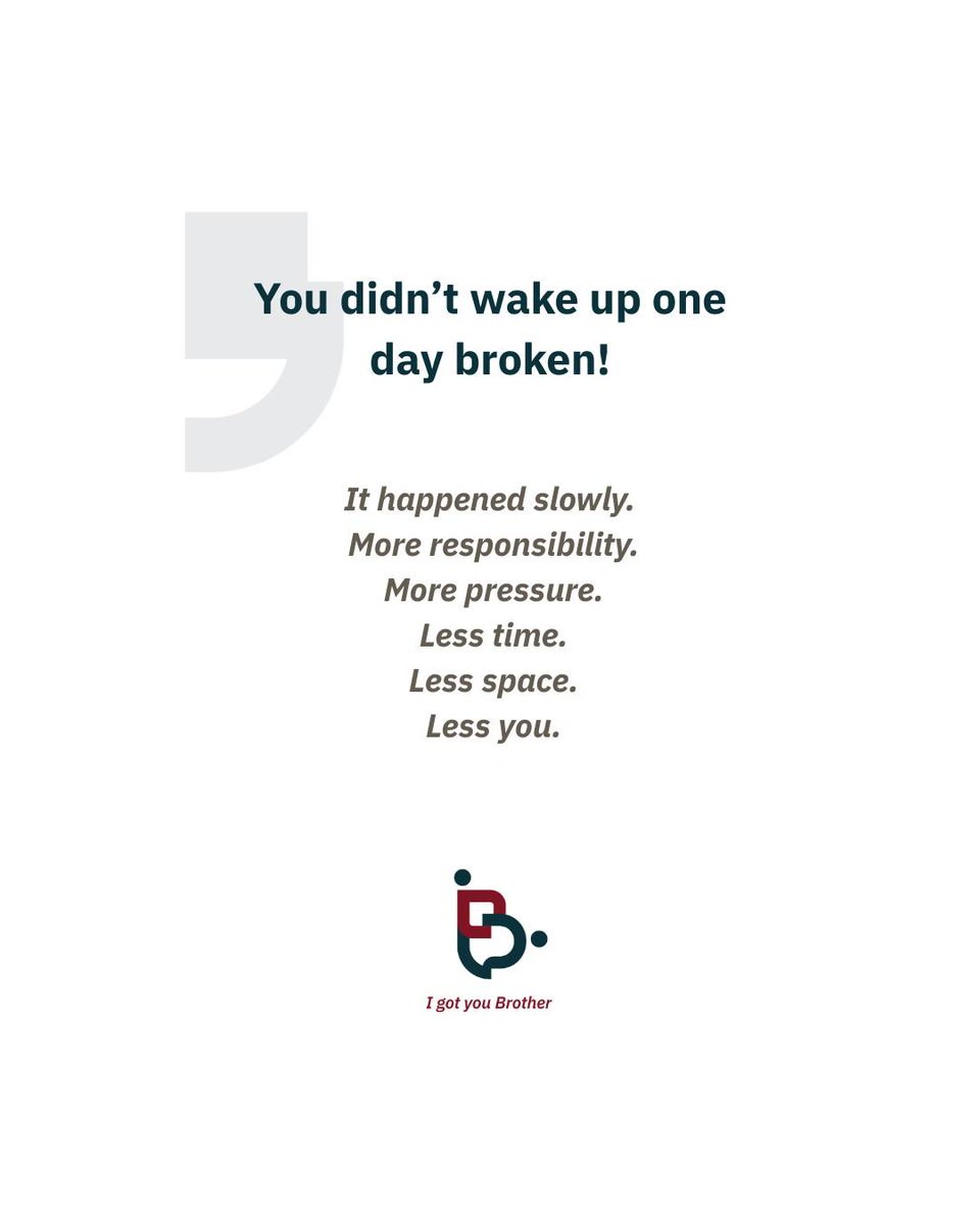 BrettDellar's tweet photo. You didn’t wake up one day struggling.

It happened slowly.

More responsibility.
More pressure.
Less time.
Less space.
Less you.

You’re still showing up.
Still providing.
Still performing.

But something feels off.

Not wrong.
Just not aligned.

And that quiet feeling?

That’s not weakness.

That’s the man you were
waiting.

Soon I’ll be sharing more about the moMENtum Men’s Workshop.

A small, private 2.5-day experience held in nature for men who want to step away from the noise and reconnect with themselves.

Only 8 men will attend.
Confidential.
Respectful.
Real.

Details coming soon.

#changeispossible #unleashyourpotential #takingopportunities #momentum #itstime #Transformation