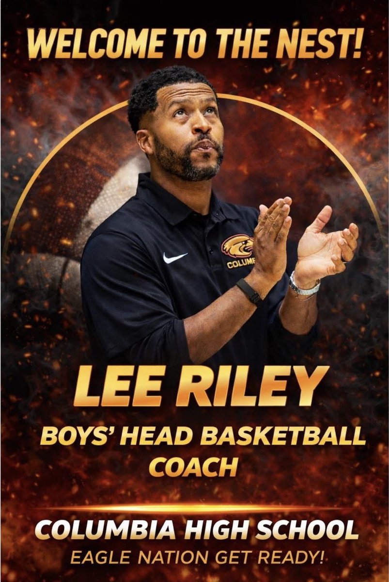 ColumbiaHigh_AL's tweet photo. Columbia High School is proud to welcome and introduce Lee Riley as the new Head Boys’ Basketball Coach. It’s a great day to be an Eagle. Welcome to the nest Coach Riley and family!! #CreatingOpportunitiesForSuccess #basketball #ColumbiaHigh https://t.co/wGL3Gh3Njg